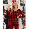 Ekouaer Womens Pajama Sets 2 Piece Lounge Set Fall Winter Pajamas Long Sleeve Pjs Top and Pants Soft Pj Sets Loose Sleepwear(Medium Chessboard-black and Red)