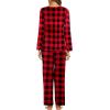 Ekouaer Womens Pajama Sets 2 Piece Lounge Set Fall Winter Pajamas Long Sleeve Pjs Top and Pants Soft Pj Sets Loose Sleepwear(Medium Chessboard-black and Red)
