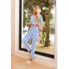 Ekouaer Womens Pajama Sets 2 Piece Lounge Set Fall Winter Pajamas Long Sleeve Pjs Top and Pants Soft Pj Sets Loose Sleepwear(Monkey)