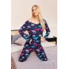 Ekouaer Womens Pajama Sets 2 Piece Lounge Set Fall Winter Pajamas Long Sleeve Pjs Top and Pants Soft Pj Sets Loose Sleepwear(Multicolored Dinosaurs)