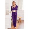 Ekouaer Womens Pajama Sets 2 Piece Lounge Set Fall Winter Pajamas Long Sleeve Pjs Top and Pants Soft Pj Sets Loose Sleepwear(Purple)