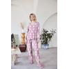Ekouaer Womens Pajama Sets 2 Piece Lounge Set Fall Winter Pajamas Long Sleeve Pjs Top and Pants Soft Pj Sets Loose Sleepwear(Purple Daisy Flowers)