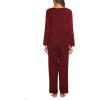 Ekouaer Womens Pajama Sets 2 Piece Lounge Set Fall Winter Pajamas Long Sleeve Pjs Top and Pants Soft Pj Sets Loose Sleepwear(Wine Red)