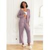 Ekouaer Womens Pajama Sets Button Up Long Sleeve Pjs Soft Lounge Set 2 Piece Sleepwear with Pockets(Pink)