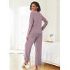 Ekouaer Womens Pajama Sets Button Up Long Sleeve Pjs Soft Lounge Set 2 Piece Sleepwear with Pockets(Pink)