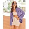 Ekouaer Womens Pajama Sets Long Sleeve Ribbed Knit Lounge Set Button Down Soft 2 Piece Pjs With Pockets(Purple)