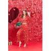 Ekouaer Womens Pajama Sets Satin Silk Pjs Classic Button Down Sleepwear Soft Long Sleeve Lounge Sets(Christmas Red)