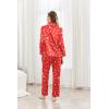 Ekouaer Womens Pajama Sets Satin Silk Pjs Classic Button Down Sleepwear Soft Long Sleeve Lounge Sets(Christmas Red)