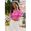 Ekouaer Womens Pajama Sets Satin Silk Pjs Classic Button Down Sleepwear Soft Long Sleeve Lounge Sets(Hot Pink Leopard)