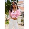 Ekouaer Womens Pajama Sets Satin Silk Pjs Classic Button Down Sleepwear Soft Long Sleeve Lounge Sets(Pink Striped)