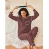 Ekouaer Womens Pajamas Set Waffle Knit Long Sleeve Lounge Set 2 Piece Pj Loungewear Sleepwear S-XXL(Light Coral)