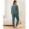 Ekouaer Womens Pajamas Sets Velvet Long Sleeve Jogger Pjs Soft Sleepwear 2 Piece Lounge Sets Casual Tracksuits(Gray)