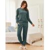 Ekouaer Womens Pajamas Sets Velvet Long Sleeve Jogger Pjs Soft Sleepwear 2 Piece Lounge Sets Casual Tracksuits(Gray)