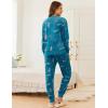 Ekouaer Womens Pajamas Sets Velvet Long Sleeve Jogger Pjs Soft Sleepwear 2 Piece Lounge Sets Casual Tracksuits(Leopard Green)
