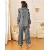 Ekouaer Womens Silk Satin Pajama Sets 2 Piece Sleepwear Pjs Set Long Sleeve Button Down Top and Pants Stripe Loungewear S-XXL(Black White Stripe)