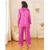 Ekouaer Womens Silk Satin Pajama Sets 2 Piece Sleepwear Pjs Set Long Sleeve Button Down Top and Pants Stripe Loungewear S-XXL(Red Stripe)