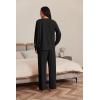 Ekouaer Womens Tracksuits 2 Piece Long Sleeve Outfits Micro Fleece Sweatsuit Sets Wide Leg Sweatpants(Black)