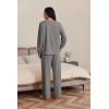 Ekouaer Womens Tracksuits 2 Piece Long Sleeve Outfits Micro Fleece Sweatsuit Sets Wide Leg Sweatpants(Dark Grey)