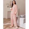 Ekouaer Womens Tracksuits 2 Piece Long Sleeve Outfits Micro Fleece Sweatsuit Sets Wide Leg Sweatpants(Light Pink)