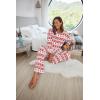 Ekouaer Women’s Waffle Knit Pajama Sets Comfy Long Sleeve Lounge Sets 2 Piece Matching Pj Sets with Pockets(Christmas Snowflake Deer)