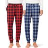 2 Pack-navy+red Plaid