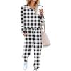 Plaid Black White