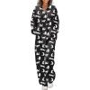 Ekouaer Womens Satin Silky Pajama Set 2 Piece Print PJs Soft Loungewear Button Down Sleepwear with Elastic Waist Long Pants(B-black Leopard)