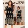 Ekouaer Moo Moos for Women Button House Dresses for Women with Pocket Mumu S-3XL(Black Hobo)