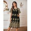 Ekouaer Moo Moos for Women Button House Dresses for Women with Pocket Mumu S-3XL(Black Hobo)