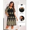 Ekouaer Moo Moos for Women Button House Dresses for Women with Pocket Mumu S-3XL(Black Hobo)