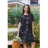 Ekouaer Moo Moos for Women Button House Dresses for Women with Pocket Mumu S-3XL(Black Mandala)