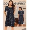 Ekouaer Moo Moos for Women Button House Dresses for Women with Pocket Mumu S-3XL(Black Mandala)