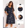 Ekouaer Moo Moos for Women Button House Dresses for Women with Pocket Mumu S-3XL(Black Mandala)