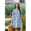 Ekouaer Moo Moos for Women Button House Dresses for Women with Pocket Mumu S-3XL(Blue Boho)