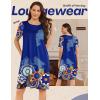 Ekouaer Moo Moos for Women Button House Dresses for Women with Pocket Mumu S-3XL(Blue Mandala)