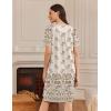Ekouaer Moo Moos for Women Button House Dresses for Women with Pocket Mumu S-3XL(Khaki Flower)