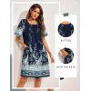 Ekouaer Moo Moos for Women Button House Dresses for Women with Pocket Mumu S-3XL(Navy Blue)