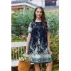 Ekouaer Moo Moos for Women Button House Dresses for Women with Pocket Mumu S-3XL(Navy Blue)