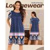 Ekouaer Moo Moos for Women Button House Dresses for Women with Pocket Mumu S-3XL(Navy Boho)