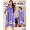 Ekouaer Moo Moos for Women Button House Dresses for Women with Pocket Mumu S-3XL(Purple)