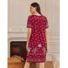 Ekouaer Moo Moos for Women Button House Dresses for Women with Pocket Mumu S-3XL(Red Boho Flower)