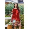 Ekouaer Moo Moos for Women Button House Dresses for Women with Pocket Mumu S-3XL(Red Mandala)
