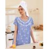 Ekouaer Moo Moos for Women House Dress with Pockets Short Sleeve Mumu Dress Button Down Nightgown Soft Sleepwear S-XXXL(Blue Pigeon)