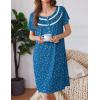 Ekouaer Moo Moos for Women House Dress with Pockets Short Sleeve Mumu Dress Button Down Nightgown Soft Sleepwear S-XXXL(Blue Puppy)