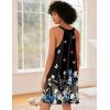 Ekouaer Nightgown for Women Sleeveless Sleepwear Lightweight Racerback Sleep Shirt Pleated V Neck Night Dress Short Chemise(Black Gold Butterfly & Leaf)