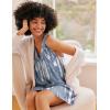 Ekouaer Nightgown for Women Sleeveless Sleepwear Lightweight Racerback Sleep Shirt Pleated V Neck Night Dress Short Chemise(Blue Tie Dye)
