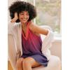 Ekouaer Nightgown for Women Sleeveless Sleepwear Lightweight Racerback Sleep Shirt Pleated V Neck Night Dress Short Chemise(Tie Dye Red & Purple)
