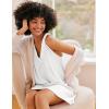Ekouaer Nightgown for Women Sleeveless Sleepwear Lightweight Racerback Sleep Shirt Pleated V Neck Night Dress Short Chemise(White)