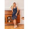 Ekouaer Nightgowns for Women Button Down Sleep Shirts Tank Sleeveless Nightshirt Soft Sleepwear with Pockets(Navy Butterfly)