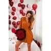 Ekouaer Satin Nightgowns for Women Silk Sleepwear Button Down Sleepshirt 3/4 Sleeve V-Neck Nightshirts with Pockets(Orange)